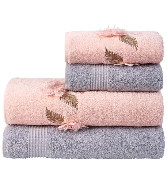 

towel 100% cotton bath set 2 pieces 90x150 cm head 50x90 gift sets
