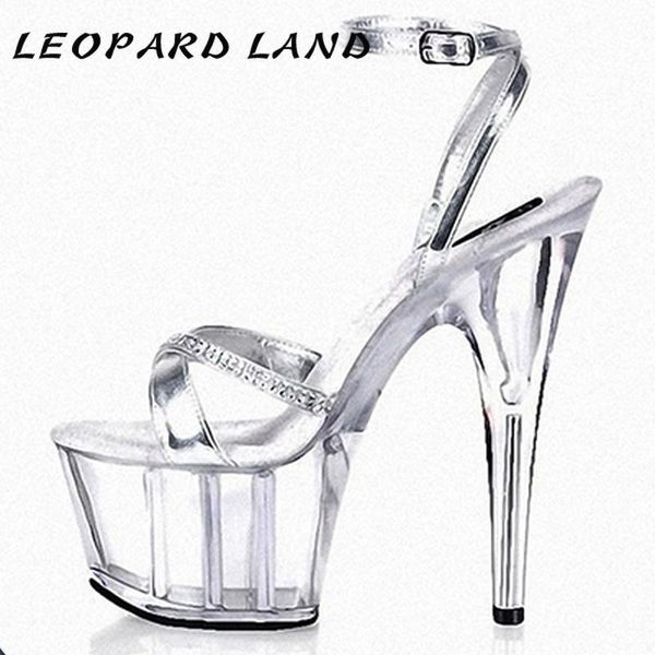 

15cm heels fish mouth waterproof platform straight buckle water drill open toe high lyp sandals, Black