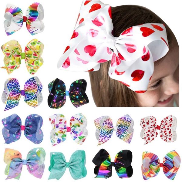 

rainbow bow hairpins butterfly hairgrips ribbon clip bowknot girl kid gifts hair holder barrettes headdress hair accessories, Slivery;golden
