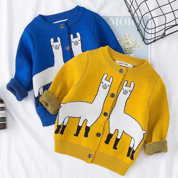 

toddler sweater 1-6 yrs boys girls sweaters cardigans autumn causal baby long sleeves knitwear jackets winter children knit, Blue