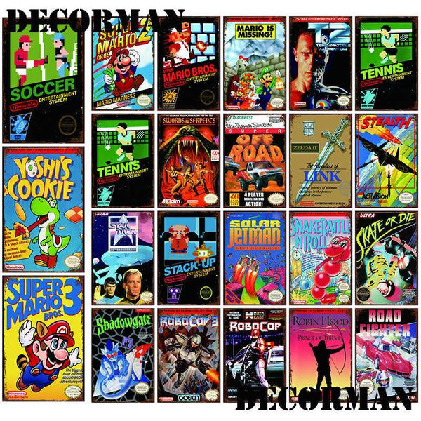 

[ decorman ] classic game japan metal sign custom wholesale kids painting cartoon pub decor lta-2042