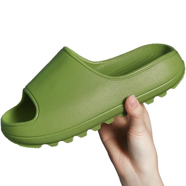 

slippers eva soft non-slip home floor men and women house deodorant bathroom slipper summer thick bottom outdoor couples sandals, Black