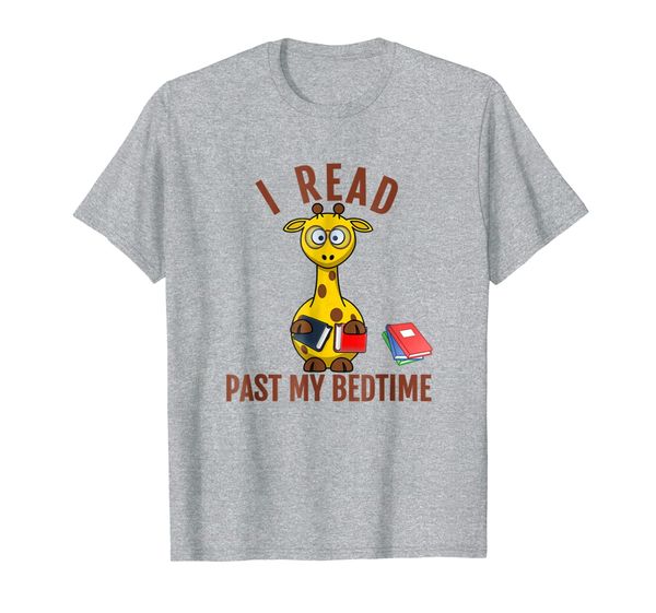 

book giraffe reading gift t shirt book theme gift kids, White;black