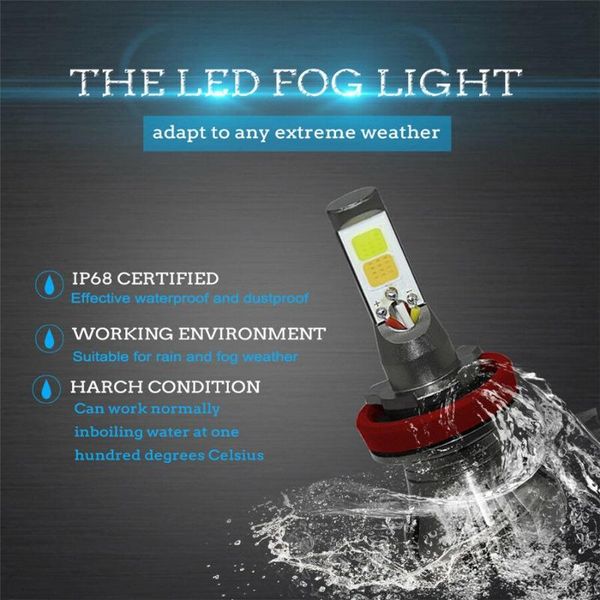 

two lighting modes car headlights white/yellow 9600ml dc 12v-24v fog light