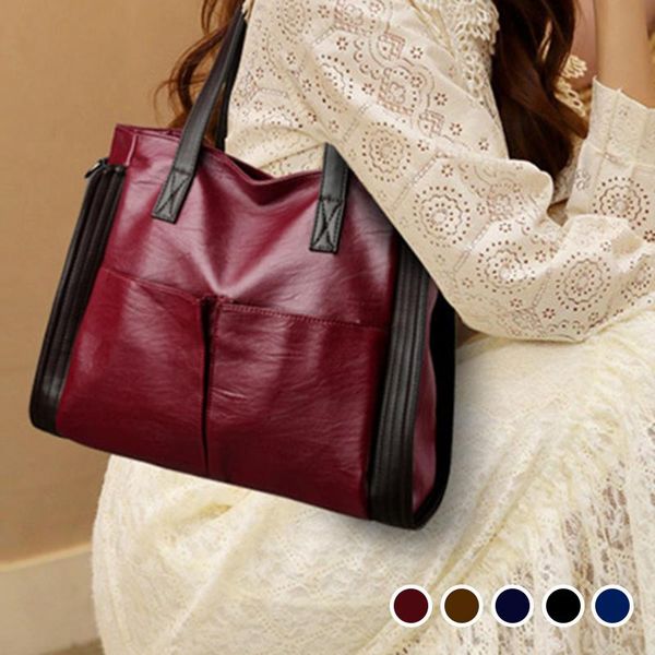 

evening bags multi-pocket pu leather crossbody for women vintage casual shoulder bag large capacity shopping travel designer