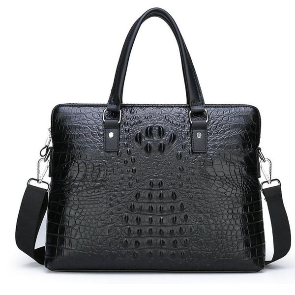 

briefcases men's bag leather briefcase handbag business first layer leisure single shoulder