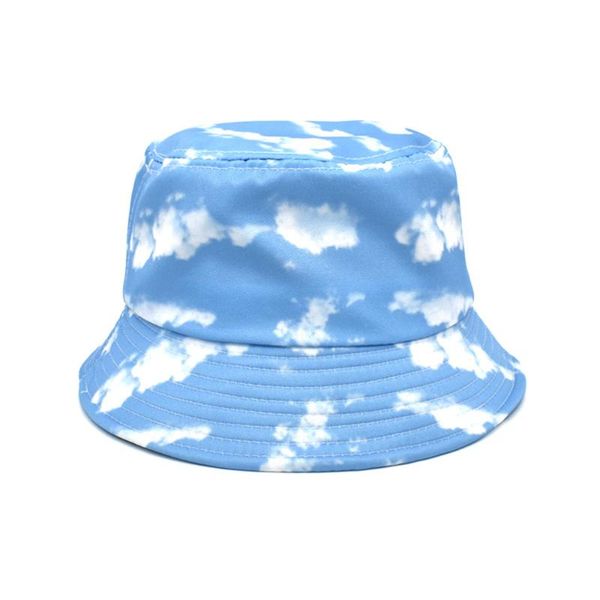 

outdoor hats tie dye butterfly fire cloud dragon print fisherman hat for men and women leisure bucket, Black;white