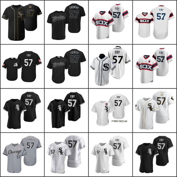 

chicago white sox men 57 jace fry women youth jersey, Black;red