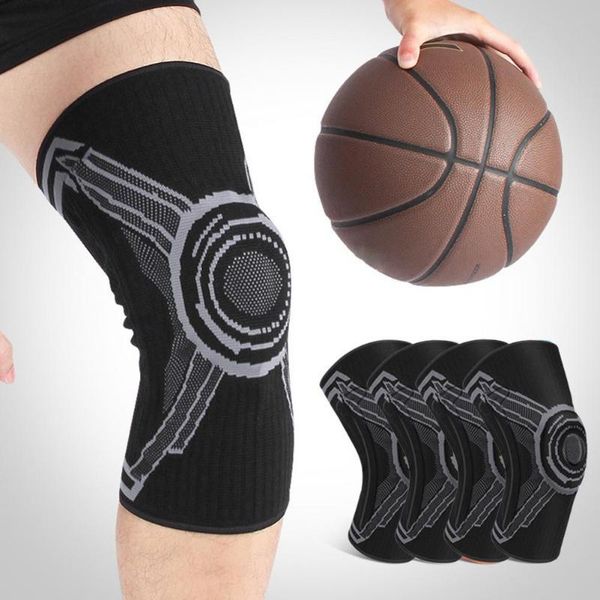

elbow & knee pads 1pc knitting support brace soft protector anti-collision pad t shape for playing basketball, Black;gray