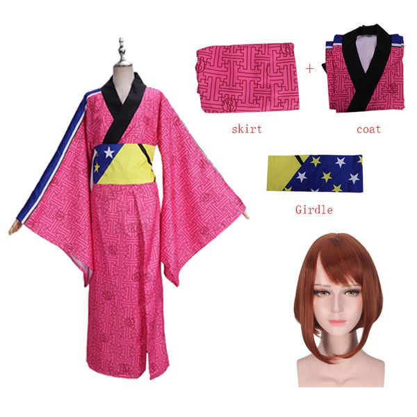 

costume accessories my hero academia anime cosplay ochaco uraraka kimono kawaii girls skirt belt full set bathrobe halloween costumes, Silver
