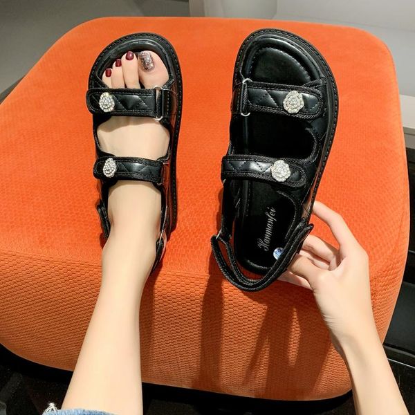 

sandals nice hook&loop for woman gladiator women's ladies shoes summer platform sandalias zapatillas mujer, Black