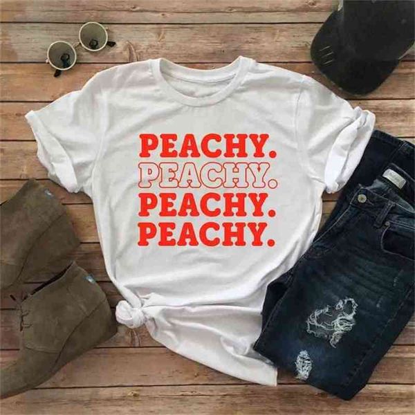 

peachy tee graphic women grunge bachelorette party t-shirt tumblr aesthetic fashion t-shirt young street style 210512, White