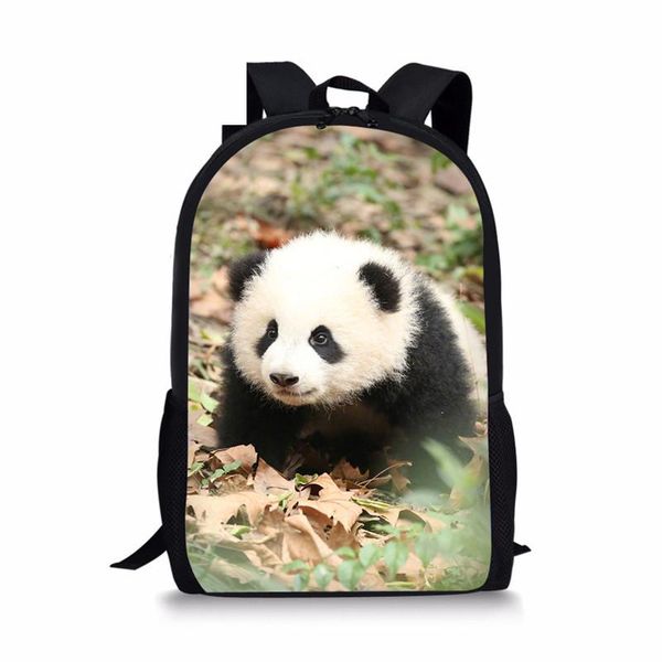 

backpack panda print childrens schoolbag school bags set lap17 inch for men bag orthopedic animal bamboo 3d
