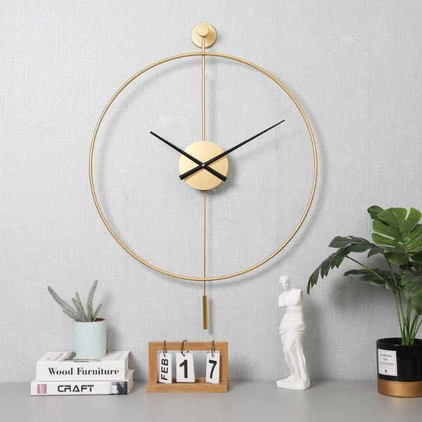 

wall clocks simplicity luxury creative clock bedroom gold modern design quartz northern europe saat home garden ag50zb