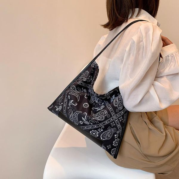 

evening bags retro casual vintage pattern shopping bag large capacity tote shoulder