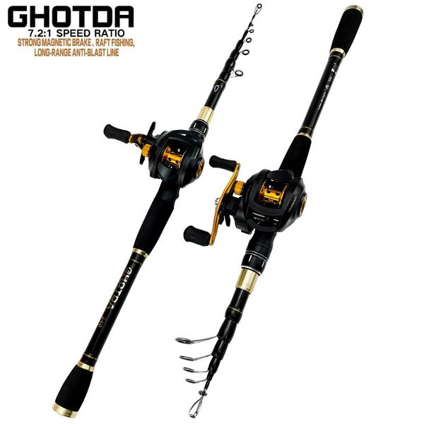 

lure fishing rod and baitcasting reel carbon spinning casting sets pesca combo
