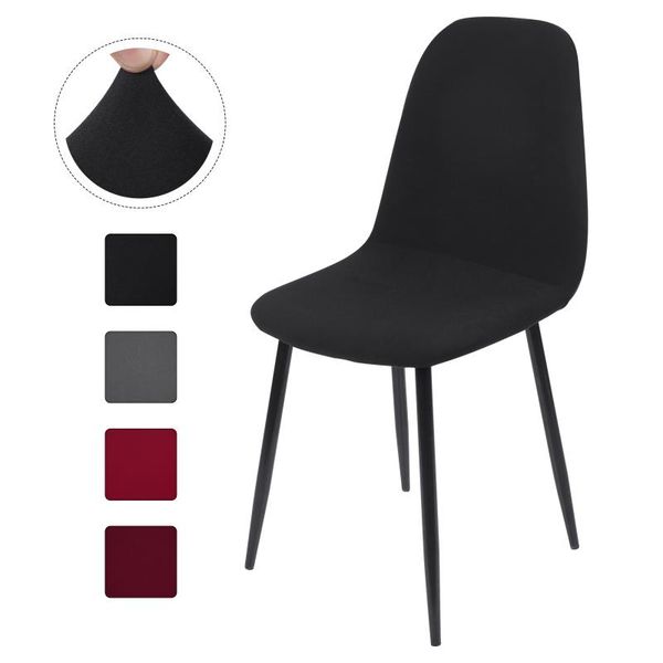 

1/2/4/6 pcs armless jacquard chair cover for wedding banquet solid spandex stretch seat home covers