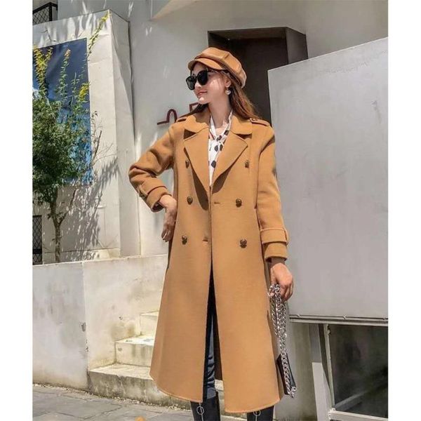 

cashmere overcoat for women's fashion in autumn 2021 wool & blends, Black