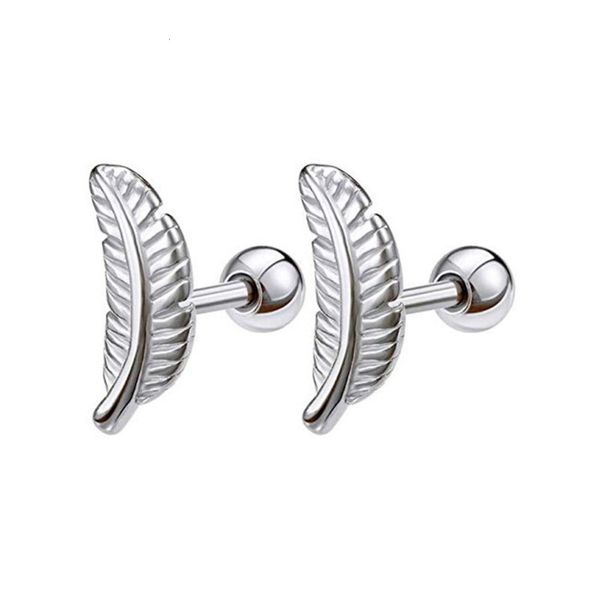 

ear bone nail stainless steel jewelry 5.2 * 12mm feather ear human body puncture