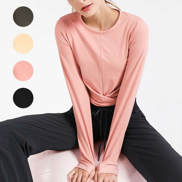 

women tracksuit te t-shirt clothing womens yoga fitns exercise quick-drying stretch beauty back t-shirts casual slim long, White