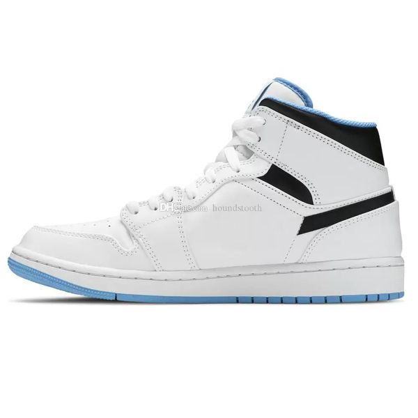 

jumpman 1 mid laser blue basketball shoes 1s sneakers 554724 141