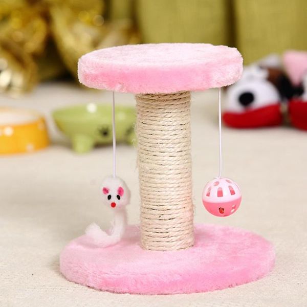 

cat toys scratch board mini pink with plush mouse bell ball toy for pet comes