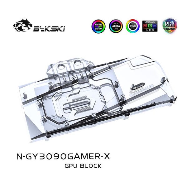 

bykski 3090 3080 gpu water cooling block for galax geforce rtx 3090/3080 gamer, graphics card liquid cooler, n-gy3090gamer-x fans & coolings