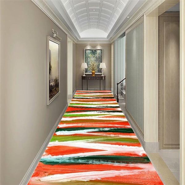

carpets geometric wave 3d corridor mat flannel non-slip bedroom kitchen bedside rugs floor living room area rug