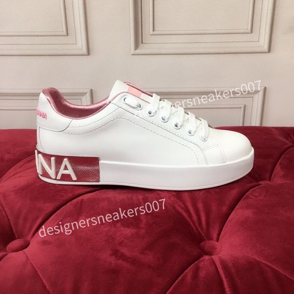 

2021 men women boots casual sport shoes white smooth calfskin leather dust bag and gray laces included plus size 45 luxury sneakers, Black