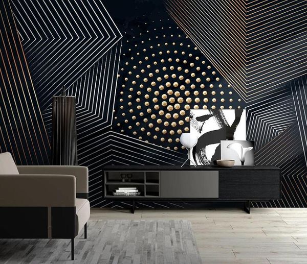 

wallpapers custom wallpaper, light luxury geometric lines, flower background wall size can be customized wallpaper mural 3d for