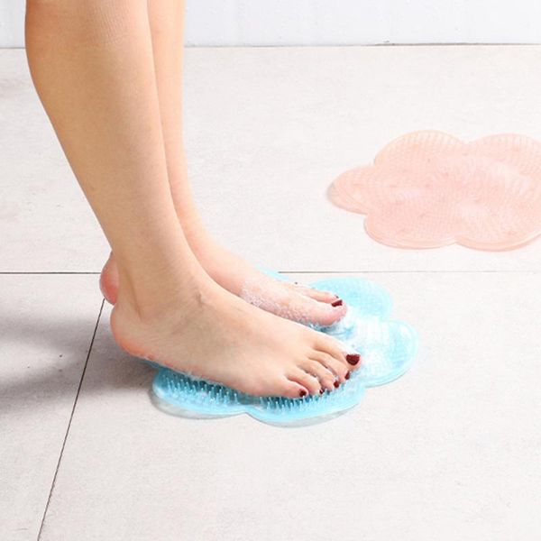 

lazy bath shower back brush massage pad 1pcs soft silicone suction cup bathroom remover skid cleaning foot mat mats