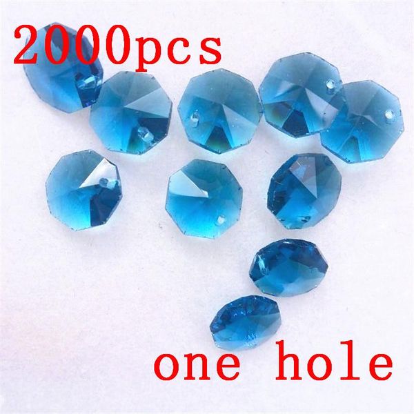 

chandelier crystal 14mm 2000 pieces zircon blue glass octagon beads 1 hole decorative bowls lighting pendant