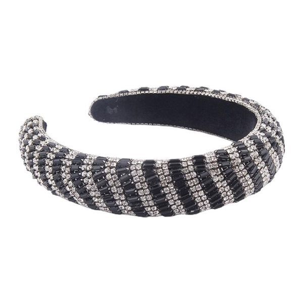 

hair clips & barrettes girls baroque tiaras wide headband luxurious color crystal rhinestones hoop 066c, Golden;silver