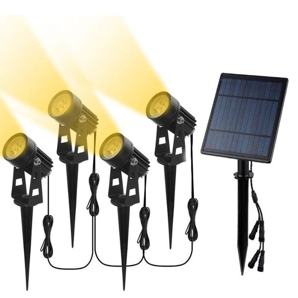 

lawn lamps outdoor landscape pathway spot lights solar garden spotlight ip65 waterproof yard wall