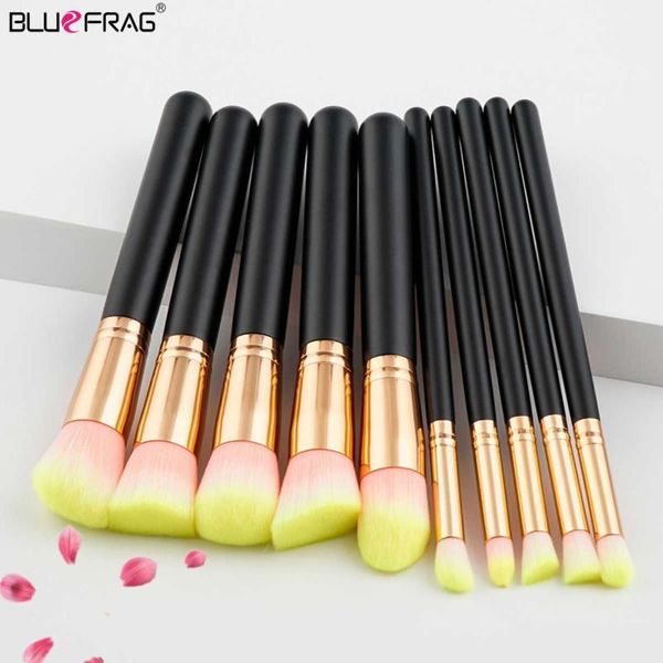 

pro 10pcs makeup brushes set eye shadow foundation powder eyeliner eyelash lip make up brush cosmetic beauty tool kit1