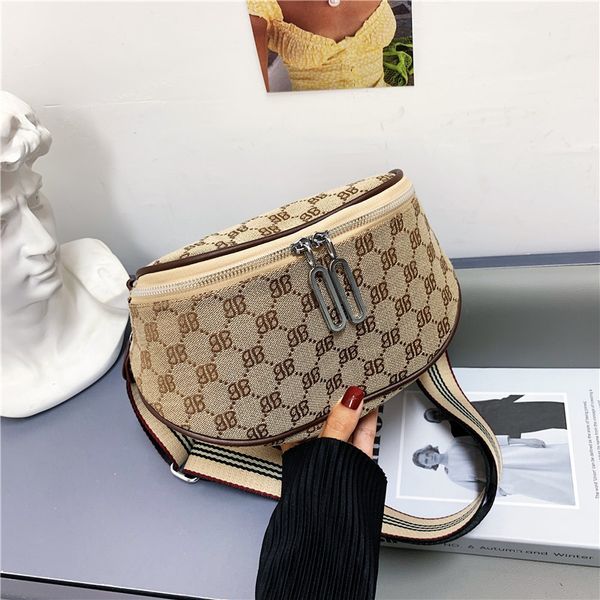 

designer handbags design sense women's 2021 summer new fashion ins broadband chest net red letter single shoulder messenger bag waist b