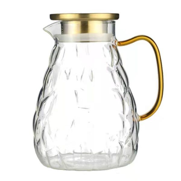 

wine glasses heat resistant glass water pot cold bottle handle kettle transparent juice teapot pitcher jug