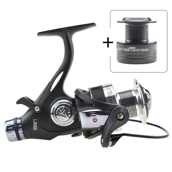 

baitcasting reels 9+1 bb carp fishing reel with extra spool double brake design super strong 15kg max drag power spinning