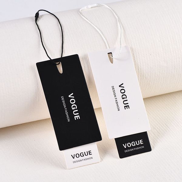 

sewing notions clothing book white card tag custom women's clothing store clothes label children's clothing listing design, Black