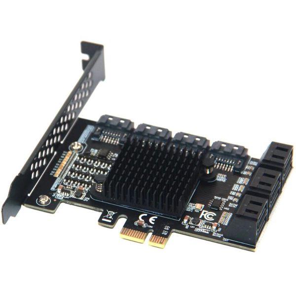 

cell phone mounts & holders 1x adapter 4/6/10 ports pcie x4 x8 x16 to sata 3.0 6gbps rate riser expansion card iii pci express controller