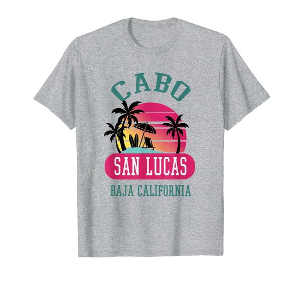 

fun cabo san lucas mexico beach sunset novelty art t-shirt, White;black