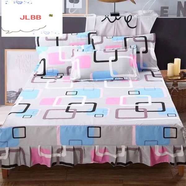 

bedding sets 2021 thickened sanding bedspread wedding bet set cover soft non-slip king  bed skirt including pillowcase 2 pcs