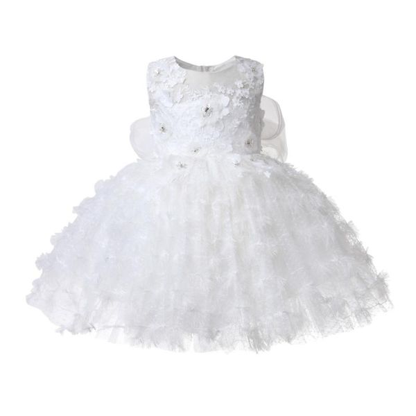 

girl's dresses baby girl dress for wedding appliques tulle christening gown infant born princess birthday bapyism clothes, Red;yellow