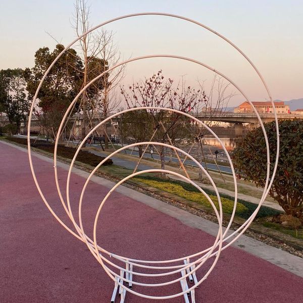 

party decoration metal round background frame wedding props arch flower stand garden circle backdrop