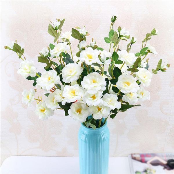

decorative flowers & wreaths artificial flower multi-headed iceberg rose, 72cm single branch, home decoration vase arrangement, diy wedding