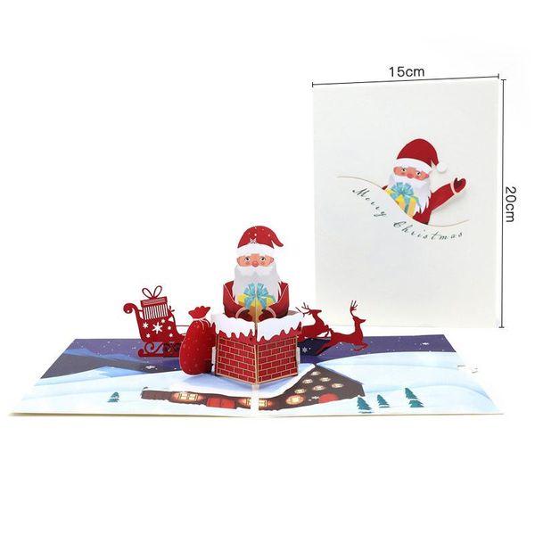 

greeting cards 1pc 3d santa marry christmas party invitations gifts year card anniversary postcard