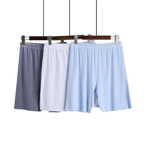 

men's sleepwear summer ice silk sleep pants mens casual shorts men sleeping loose thin comfortable solid color bottoms, Black;brown