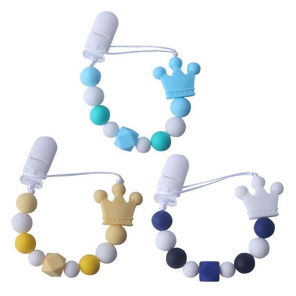 

pacifiers# 2pcs/3pcs infant pacifier silicone chain anti-lost holder baby teething