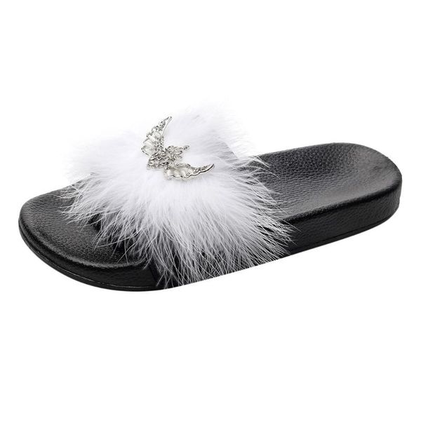 

slippers open-toed rhinestone beach woman's indoor warm slides girls casual shoes home seaside holiday #lr4, Black