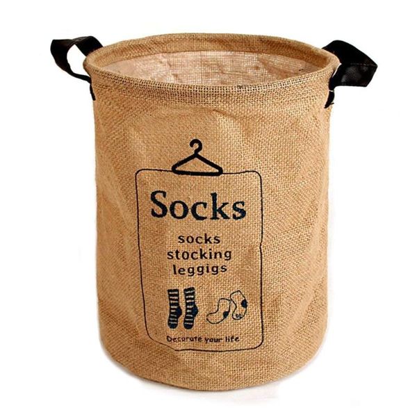 

laundry bags jute bag canvas organizer lingerie basket bra toy bricks organization and storage linen fabric household barrel